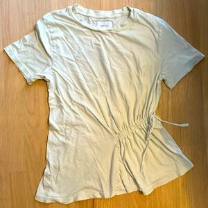 Current Elliott The Poppy Tee Mint Green Shirt T-Shirt Drawstring Tie Top 2